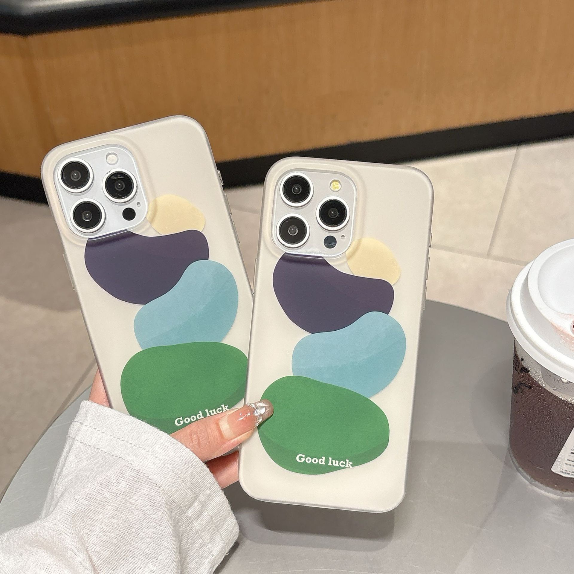 Colorful Pigment Color Block Suitable for 17Promax Apple Iphone16Pro Phone Case Imd Double Layer 15 Art 14