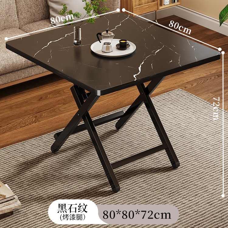 Black stone pattern [80*80*72] h type - black painted legs