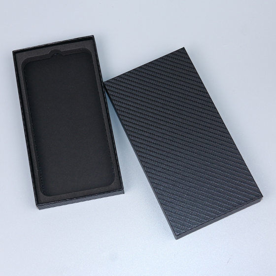 Factory direct Kevlar pattern/special paper heaven and earth box in stock mobile phone packaging box mobile phone case outer packaging