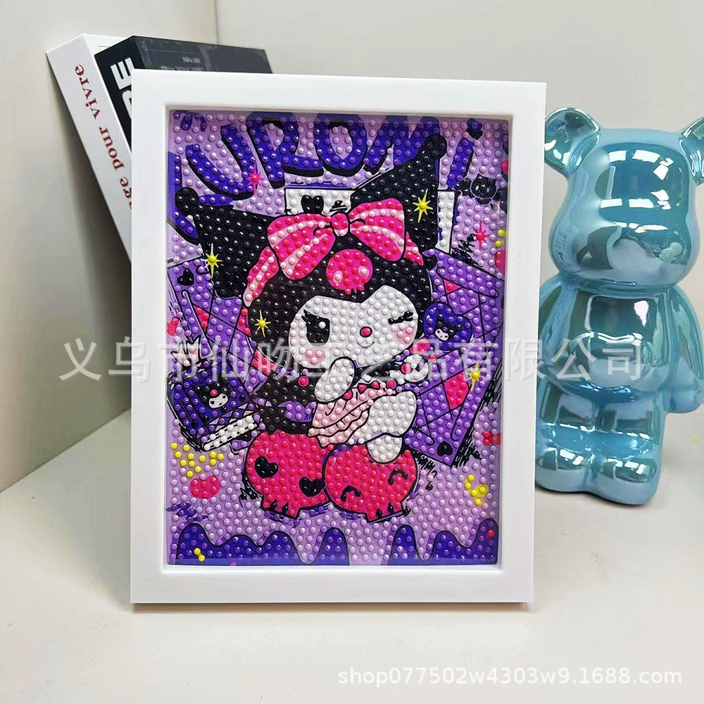 Набор для алмазной живописи Sanrio Kuromi, 17×22 см пластиковая рамка, набор для творчества DIY для детей