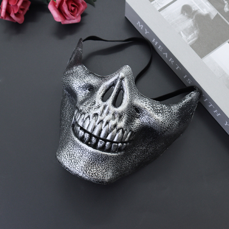 Maschera da campo di Halloween, maschera da teschio, protezione completa del viso, maschera horror, festa di ballo_voghion.com
