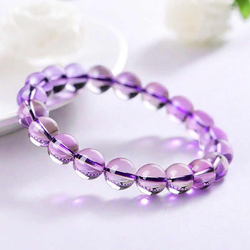 Natural Brazilian Amethyst Collectible Grade Clear Amethyst Bracelet Versatile East China Sea Ketao Crystal Wholesale