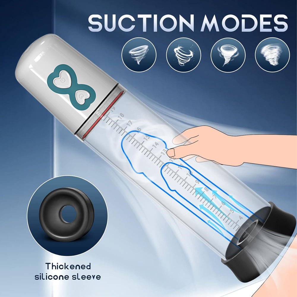 Men’s Vacuum Trainer Cup, USB Rechargeable Suction Device, Silicone Sleeve, Black — detail image 7
