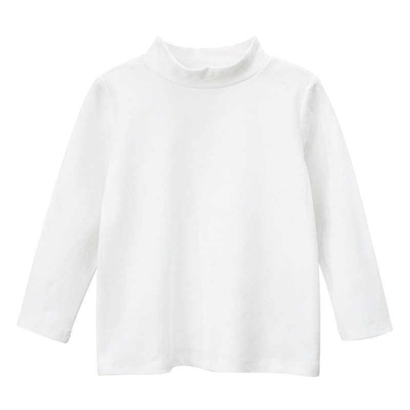 27 niños de marca ropa para niños camisa de fondo para niños medio cuello alto primavera y otoño ropa de bebé Camiseta de manga larga entrega de una pieza