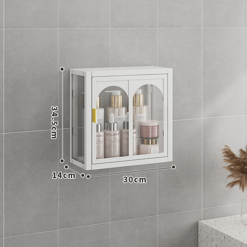 Estantes de pared sin clavos para el hogar, gabinetes a prueba de polvo, baños, gabinetes de pared, estantes, una pieza