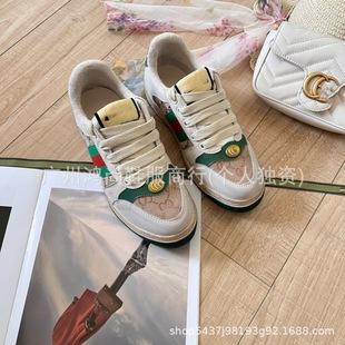 High Version of g Rhinestone Dirty Shoes for Female Couples 2024 New Versatile Sneakers Small Dirty Shoes Sports Embroidered Women's Shoes