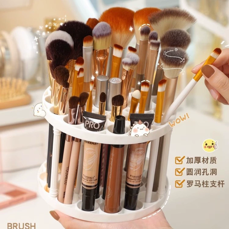 Новые утолщенные 45 отверстий держатель для макияжа Кисть для хранения Кисть для хранения Съемная очистка круглый держатель для макияжа