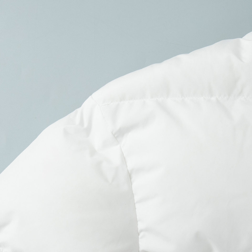 Áo khoác bông nữ dáng rộng ngắn có mũ trùm đầu, tay dài, phong cách casual — màu xám đậm, đen chi tiết 12