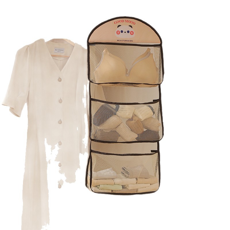 Bolsa de almacenamiento de calcetines multicapa tipo colgante bolsa de almacenamiento de ropa interior ropa interior multifuncional juguete de artículos diversos bolsa de almacenamiento