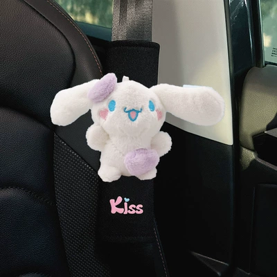 Car Dolls, Car Interior Decoration | Seat belt shoulder pad - ice-silk-purple-plush-doll-shoulder-pads