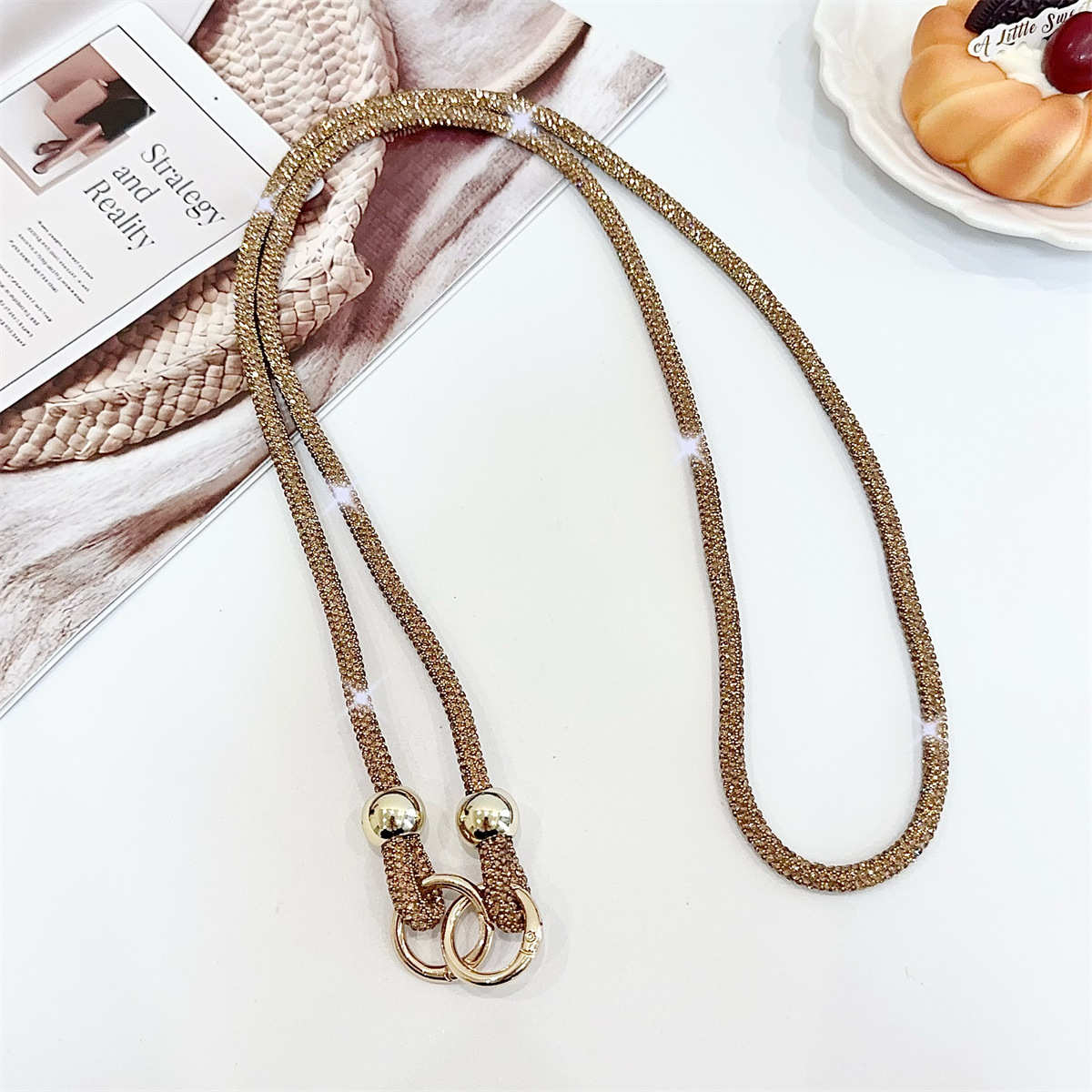 골드--골드 비즈 [6mm 크로스바디]