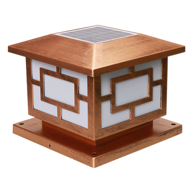 Lámpara solar de columna para exteriores, impermeable, para jardín, patio, valla, columna, hogar, villa, balcón, con control remoto