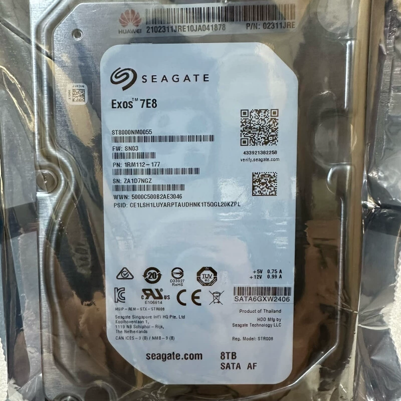 Новый оригинальный 8T диск для видеонаблюдения 8TB механический жесткий диск ST8000NM0055 корпоративного уровня EX