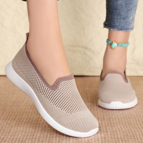 Shoes for Women, Summer Shallow Mouth Cross-Border Women's Shoes, Single Shoes, Mother's Shoes, Casual Shoes, Soft Soles, Non-Tiring Flat Shoes