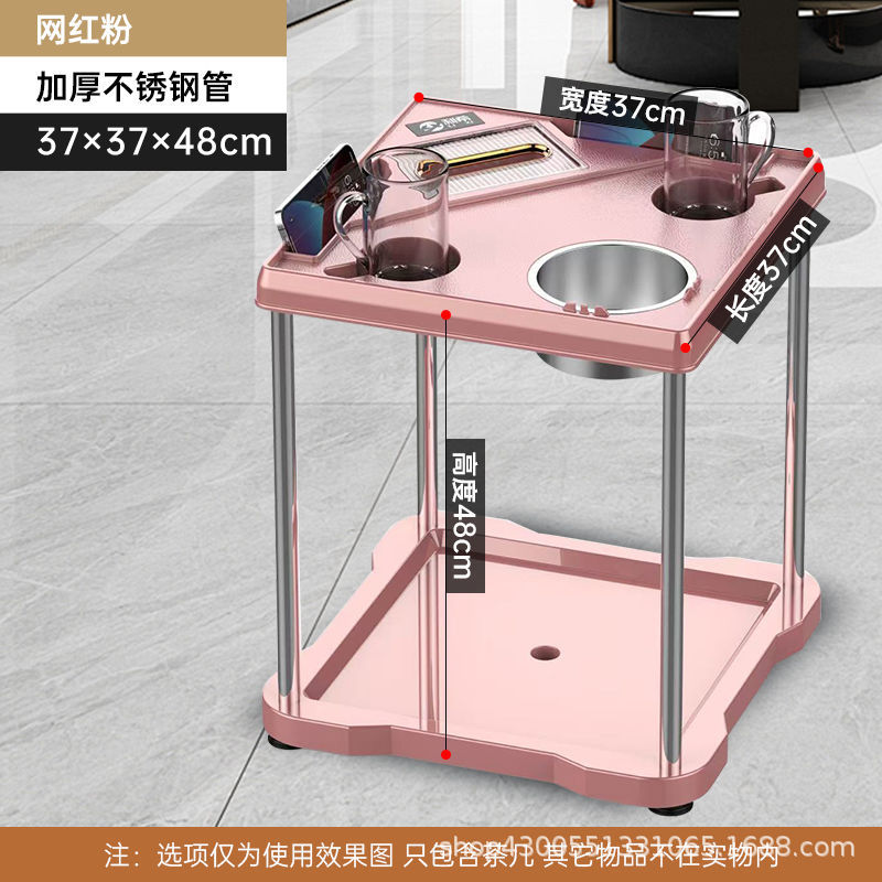 Mesa de mahjong, mesa de centro, estante de té, sala de ajedrez y cartas, mesa de café pequeña junto a la máquina de mahjong, cenicero, estante para vasos de agua, mesa de té de la casa de mahjong