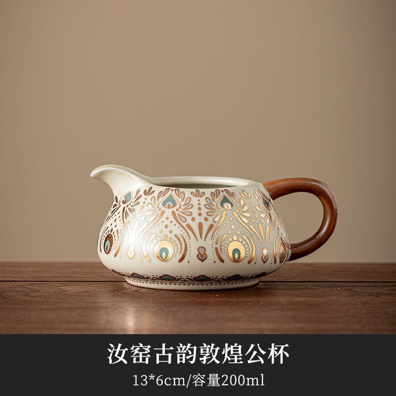Ru窑 cubierta taza de té kung fu set de té casero taza de té personal especial de alta calidad tres taza de té cubierta