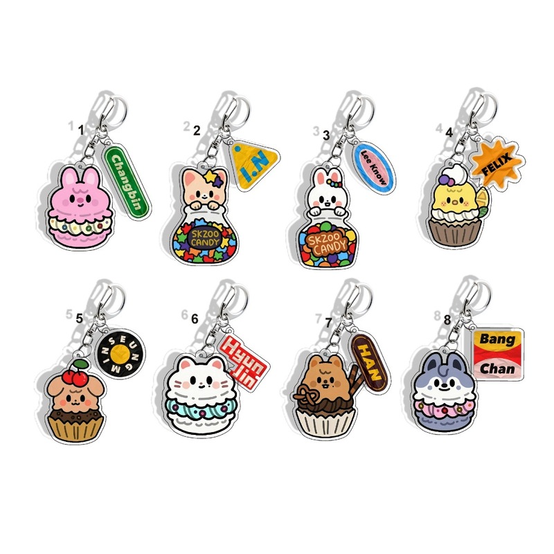 Stray Kids Li Longfu Fangcan SKZOO Li Minho Han Zhi スクールバッグペンダントキーホルダー 1254|undefined