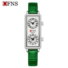 欧范尼时高端品牌女士石英手表小众时尚爆款双机芯时间数字罗马表
