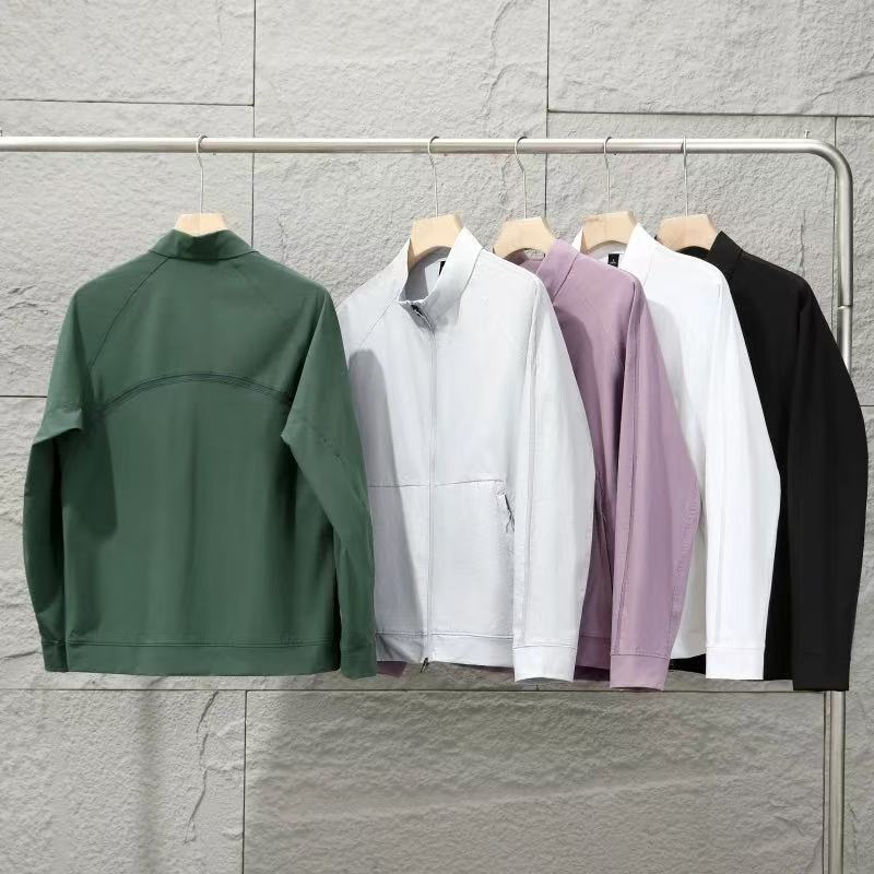 Lemon Home's Same Style Summer Men's Stand-Collar Wind-Breaking Design Ultra-Thin Sun Protection Jacket, Lightweight, Breathable, Stretchy and Comfortable
