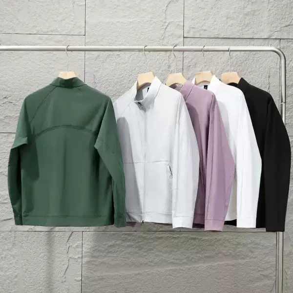 Lemon Home's Same Style Summer Men's Stand-Collar Wind-Breaking Design Ultra-Thin Sun Protection Jacket, Lightweight, Breathable, Stretchy and Comfortable