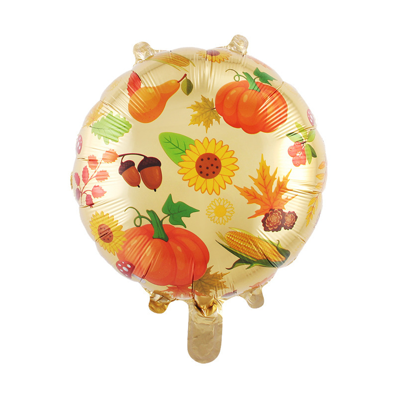Forma de hoja de otoño globo de película de aluminio hojas decoración de acción de gracias arreglo hoja de arce hoja de tortuga bola de pino globo de calabaza image 16