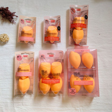 Rt美妆蛋1533 1566橙色斜切粉扑跨境电商干湿两用非乳胶现货批发