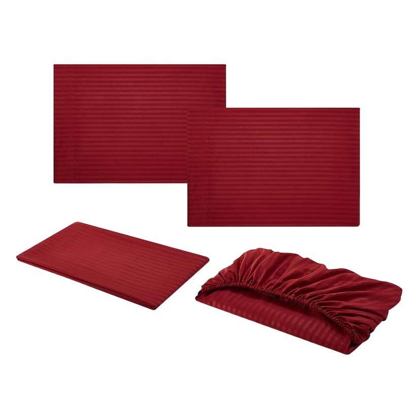 Vio Amazon Cross-Border Four-Piece Fitted Sheet Set Home Textile Wholesale Plain Imitation Satin Texture Well Home Tex