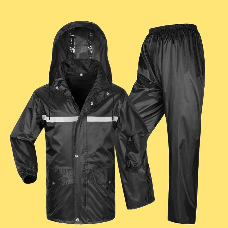 Raincoat, jacket, pleated skirt, short waterproof trousers