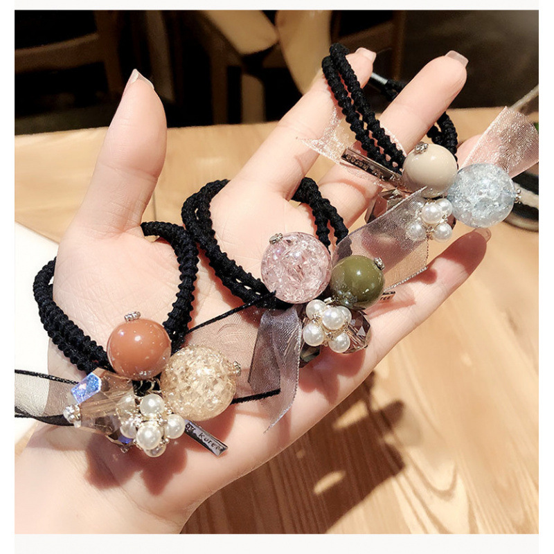 Nuevo estilo coreano Dongdamen correa de correa de correa de cabello atado cuerda de cabello red ins dama viento chicas adornos de cabello cuerda de cabello