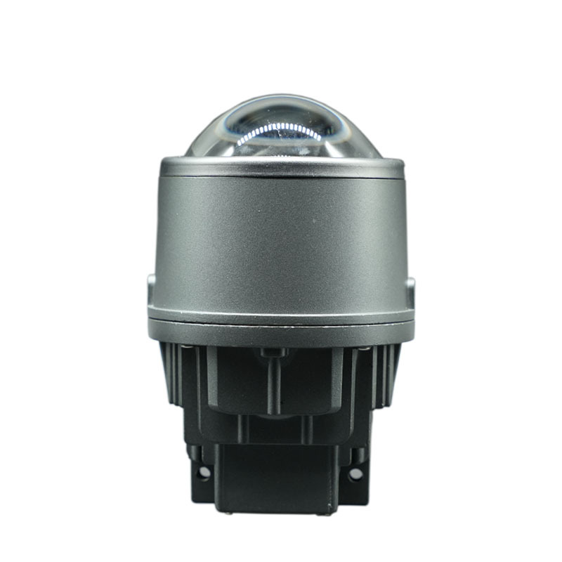 3 pulgadas doble copa de lámpara 6 + 1 chip de alta potencia LED tricolor amarillo blanco amarillo pálido lente de lámpara de niebla 65 watts lente de niebla