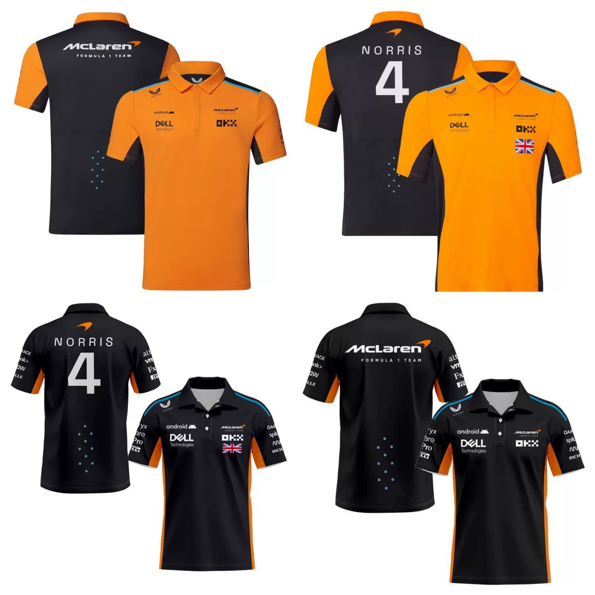 跨境新款polo衫F1赛车服摩托车服透气速干圆领短袖山地自行车T恤