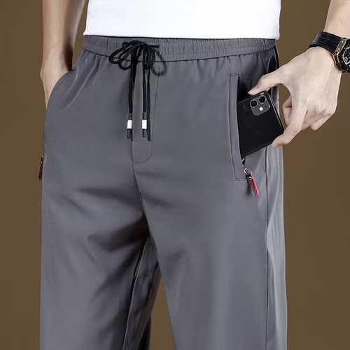 Autumn New Men's Casual Trousers Elastic Straight Loose Sports Pants Men Thick Large Pants Men Versatile Long Pants