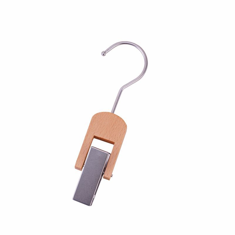 Gancho individual de madera maciza para colgar sombreros, clip individual de madera multifuncional para tiendas de ropa, bufanda, perchero giratorio de madera natural para almacenamiento.