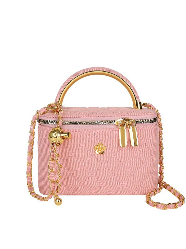 Coreana pequeña caja de viento de fragancia bolso de mano mujer comercio exterior transfronterizo nuevo estilo ChaoDiang bordado cadena mochila