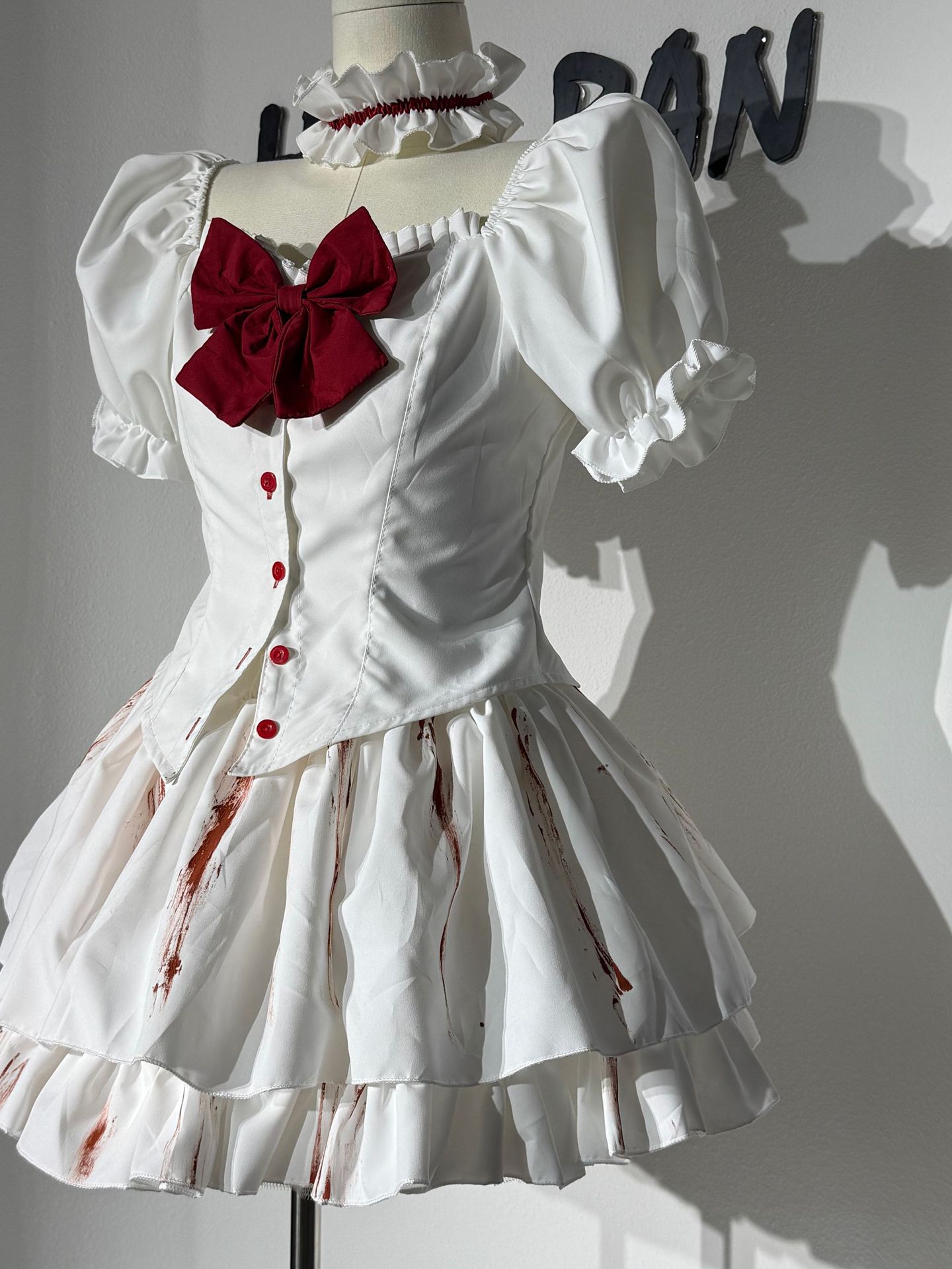 Gothic Bloody Doll Stage Performance Costumes Lolita Maid With