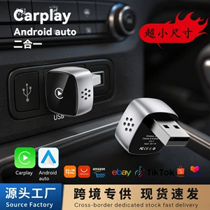 Yeni rəngli işıqlı simsiz CarPlay qutusu Android Auto simsiz adapter