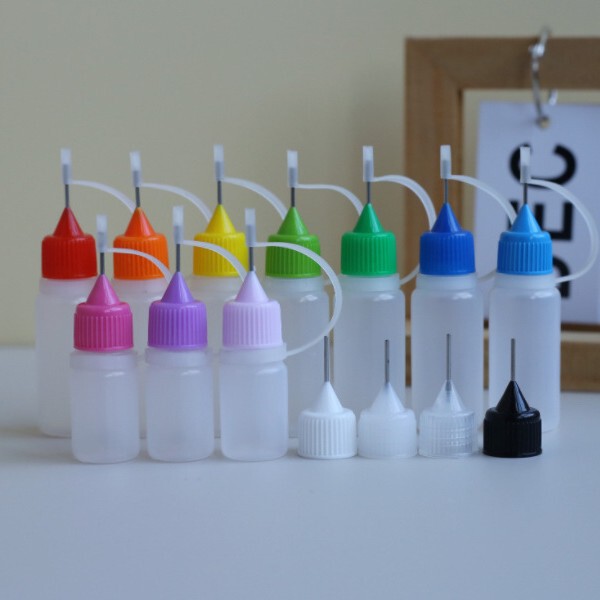 Cross-Border Pe Transparent Pinhole Bottle Syringe Bottle 5Ml10Ml30Ml Uv Glue Bottle Dispensing Bottle Nail Polish Remover Bottle