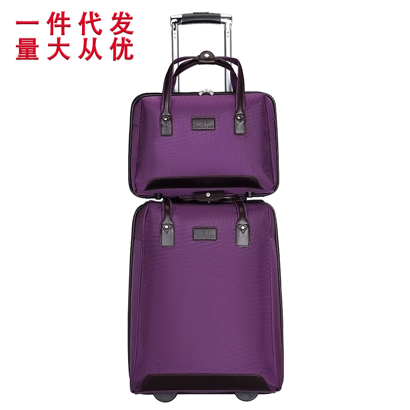 Fashion trolley bag 20 inch Oxford cloth mother and child set suitcase portable boarding luggage bag a generation of hair
