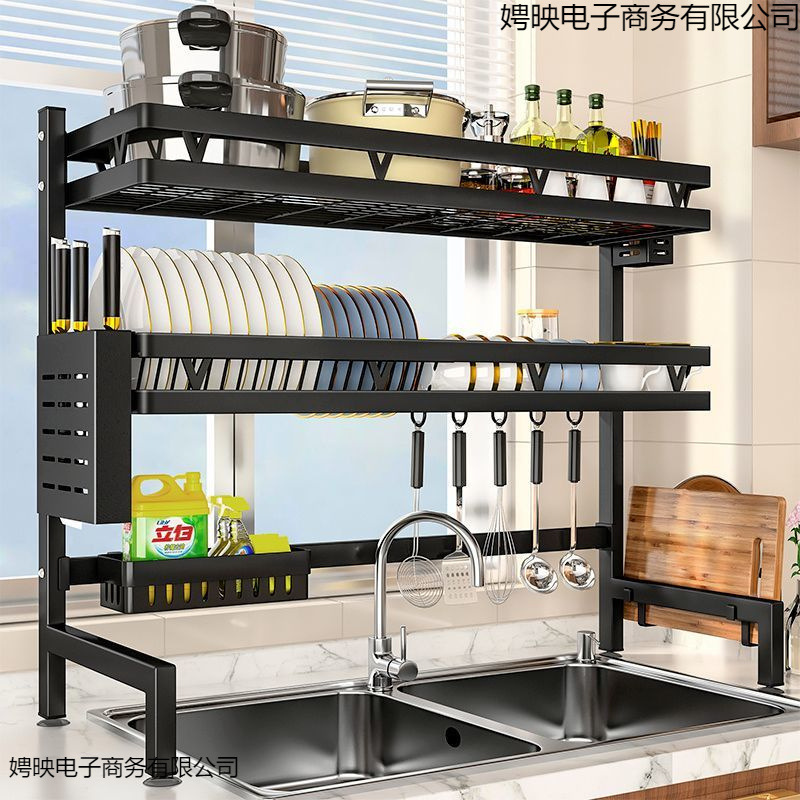 キッチン収納キッチンシンク排水ラック収納ラック家庭用プレート収納ラック多機能シンク食器棚ボウル|undefined