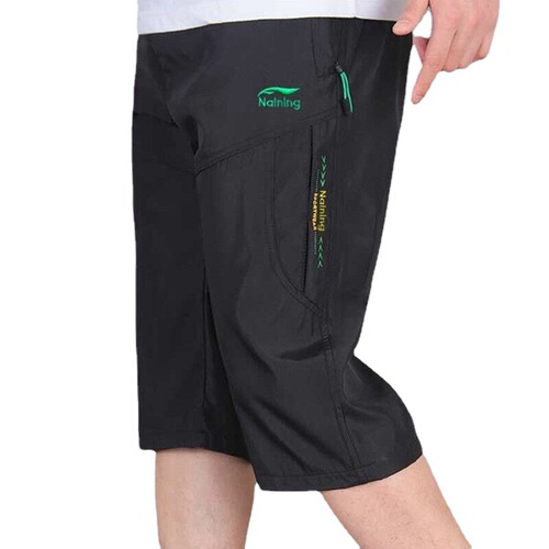 Summer men's sports shorts, men's loose quick-drying casual pants, overalls, cropped pants, men's beach pants, running pants