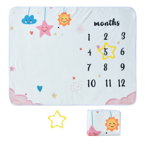 Baby milestone month photo blanket Flannel blanket throw blanket photo blanket Baby photography background blanket