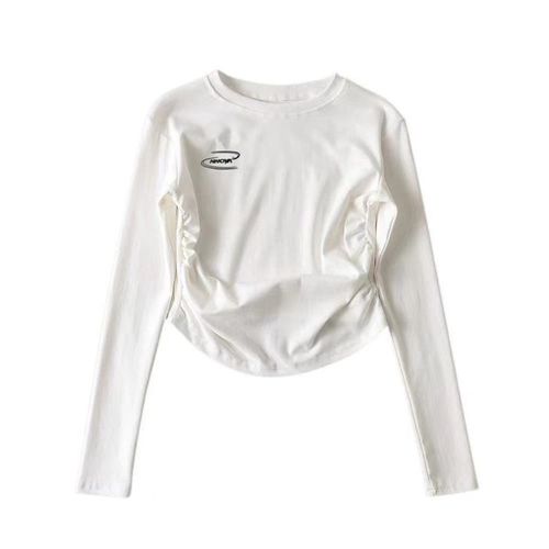 210g 40 pieces pure cotton regular-length sleeveless T-shirt for women with pleated short top, spicy and irregular style, basic layering top