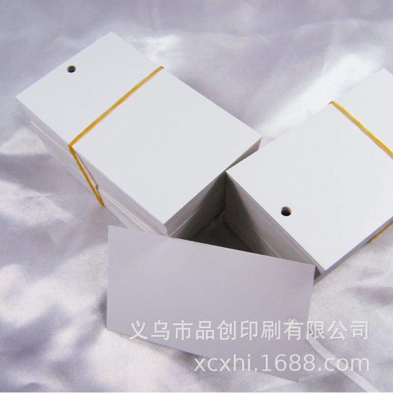 空白吊牌挂签9*5.4厘米纸卡物料标挂牌仓库卡片1盒1000张可写可印