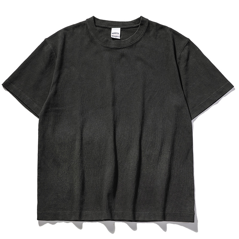 Multicolor Solid Color Cotton 300g Heavy-weight Xinjiang Cotton Japanese Loose Men's and Women's Couples Trendy Round Neck Short Sleeve T-shirt Multicolor Solid Color Cotton 300g Heavy-weight Xinjiang Cotton Japanese Loose Men's and Women's Couples Trendy Round Neck Short Sleeve T-shirt