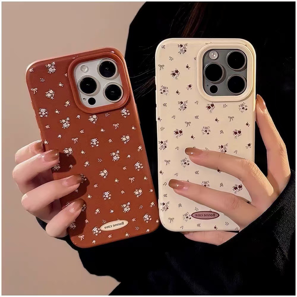 Otoño e invierno ins pequeñas flores rotas para Apple 14ProMax funda para teléfono móvil iphone16/15PM nuevo 13 pareja 16