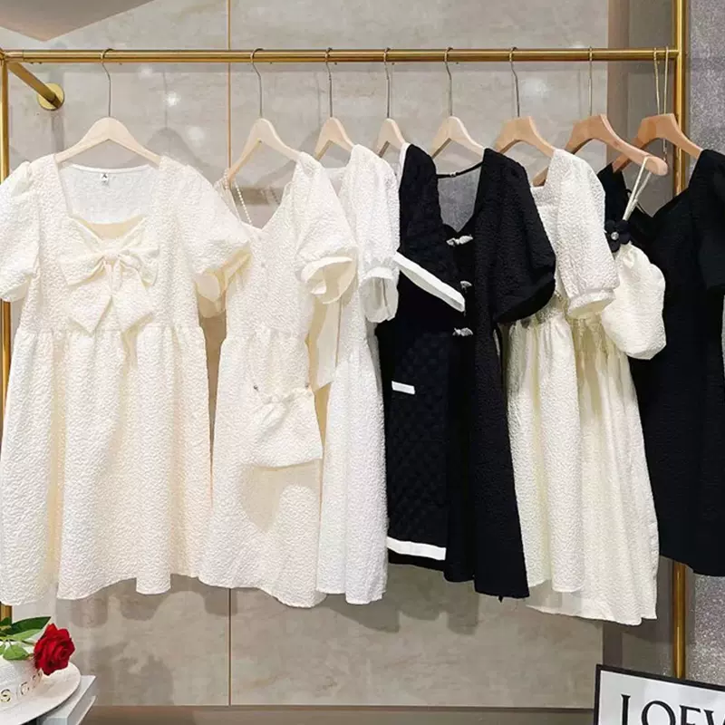 撤柜连衣裙夏季 品牌折扣女装 衣服杂款尾货清仓库存地摊批发货源