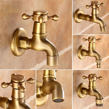 欧式全铜4分6分洗衣机龙头 复古加长快开入墙水嘴加厚单冷水龙头