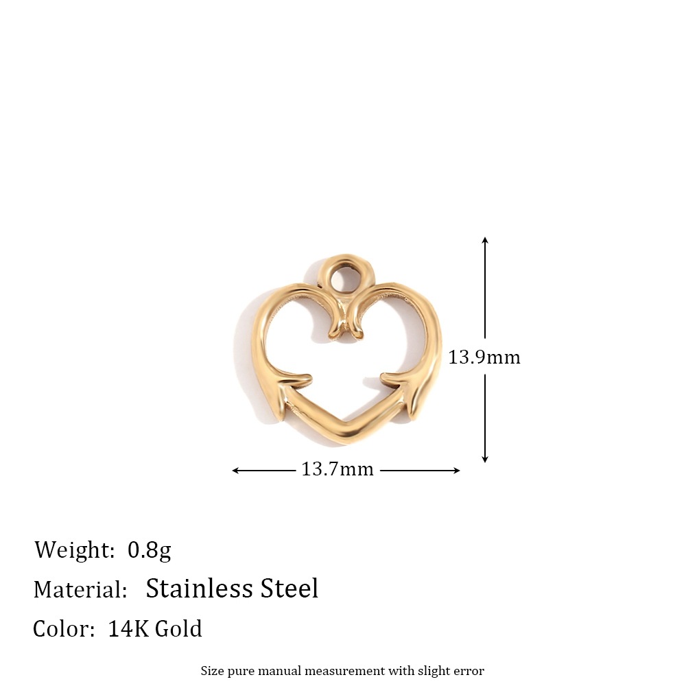 Small golden pendant heart-shaped