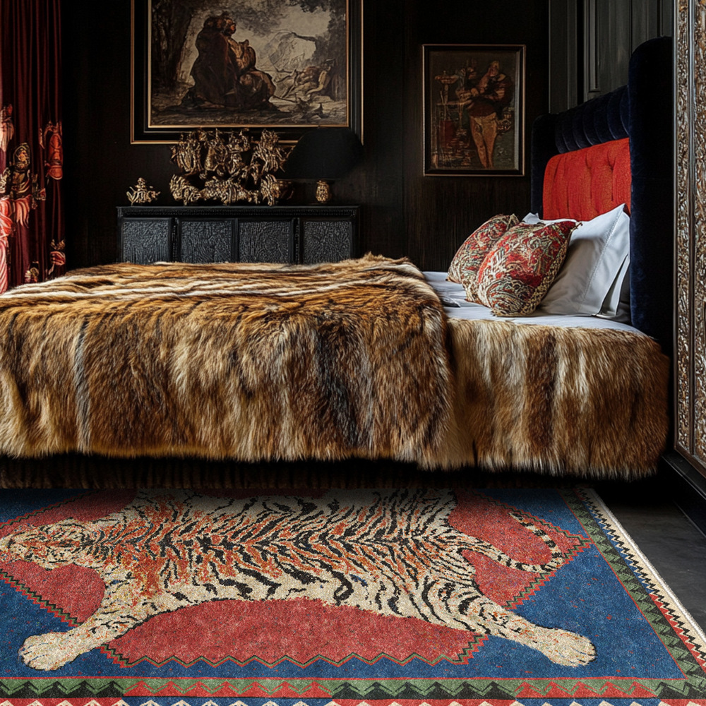 Vintage Nordic Boho Teppich Ethno Stil Waschbarer Wohnzimmer_voghion.com