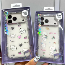 克拉边钻卡通壳  适用华为P80 Mate70 Pro 苹果17 Pro Max手机壳